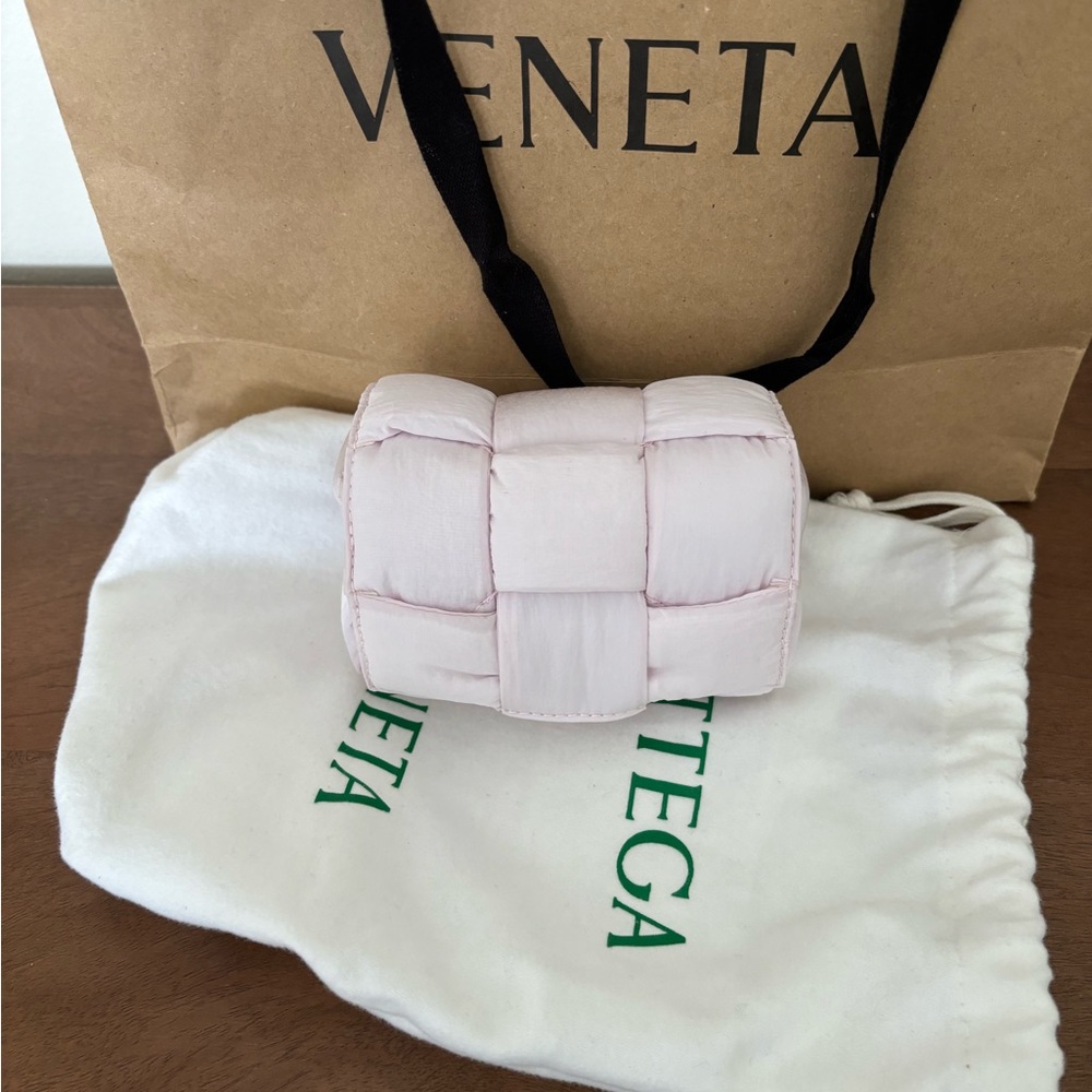 Bottega Veneta Pale Pink Padded Intrecciato Mini Bag